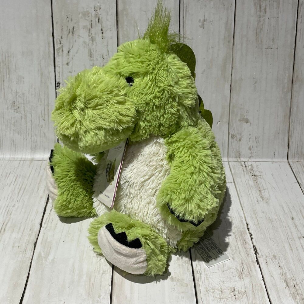 Warmies Green Dinosaur Weighted Lavender Scented Microwavable Plush Toy NWT